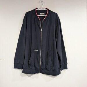 Jack & Jones + Fit Zipper Up Sweatshirt Jacket Navy Blue Size 2XL